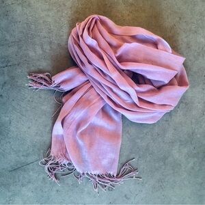 NWOT Adrienne Vittadini Large Pink Scarf with Gold Sparkly Glitter